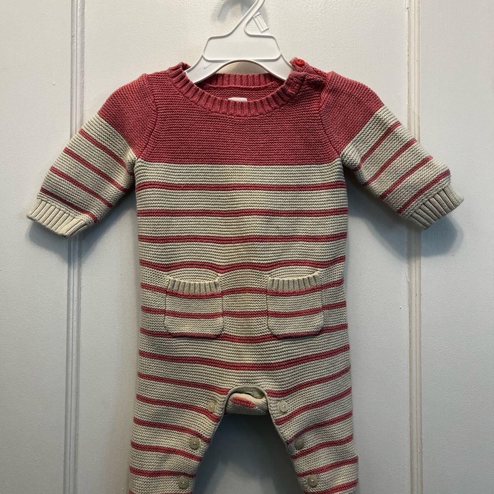 One piece baby gal striped sweater